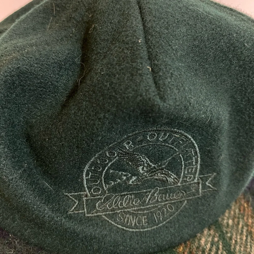 Vintage Eddie Bauer Solid & Plaid Wool Blend Adjustable One Size Men Hat USA - Picture 2 of 11